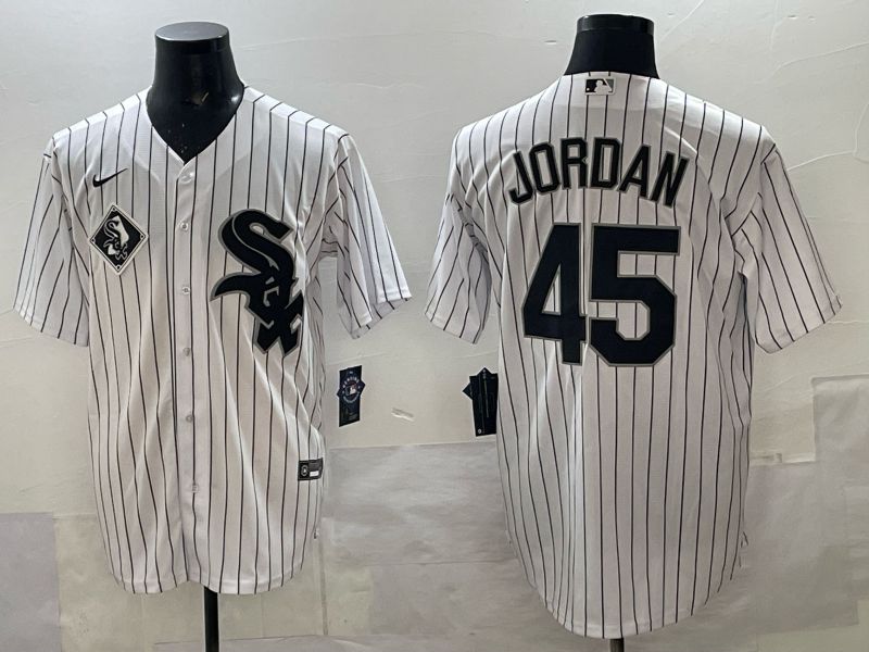 Men Chicago White Sox #45 Jordan white Nike MLB 2025 jersey 010
